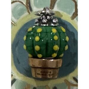 James Avery Retired Silver And Bronze Cactus Glass Art Finial Charm
